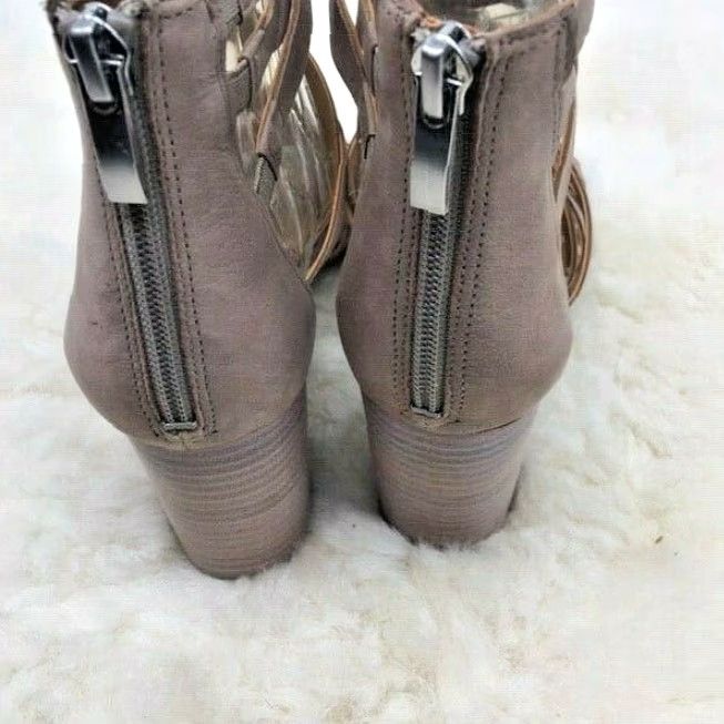 Franco Sarto Franco Sarto Madrid Hi Tech Grey Heeled Ankle Strap Sandals Womens 8m Size US 6 / IT 36 - 5 Thumbnail