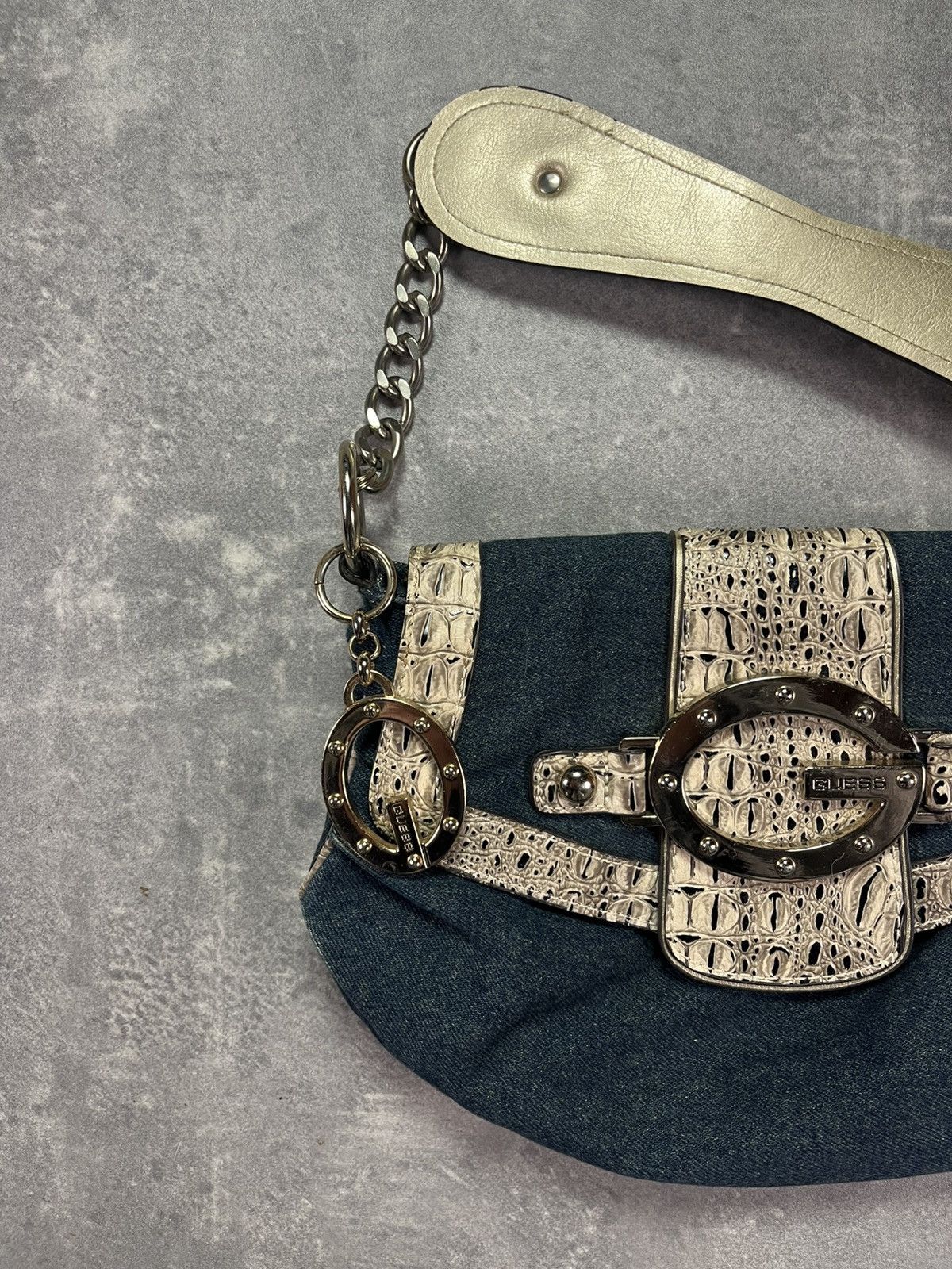 Guess 00s Guess Denim Buckle Y2K Bag Size ONE SIZE - 4 Thumbnail