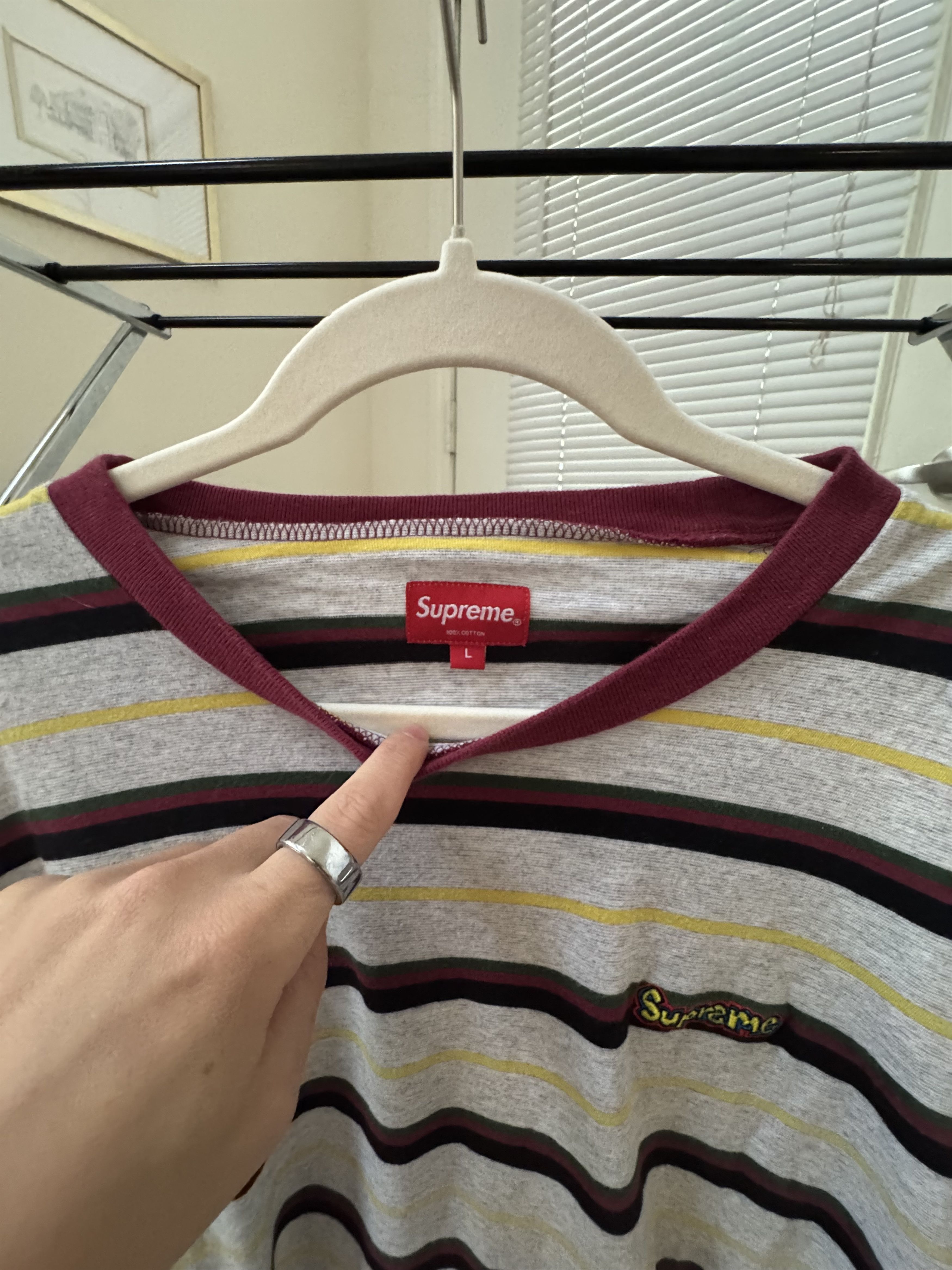 Supreme Supreme Gonz Logo Striped Tee Size US L / EU 52-54 / 3 - 3 Thumbnail