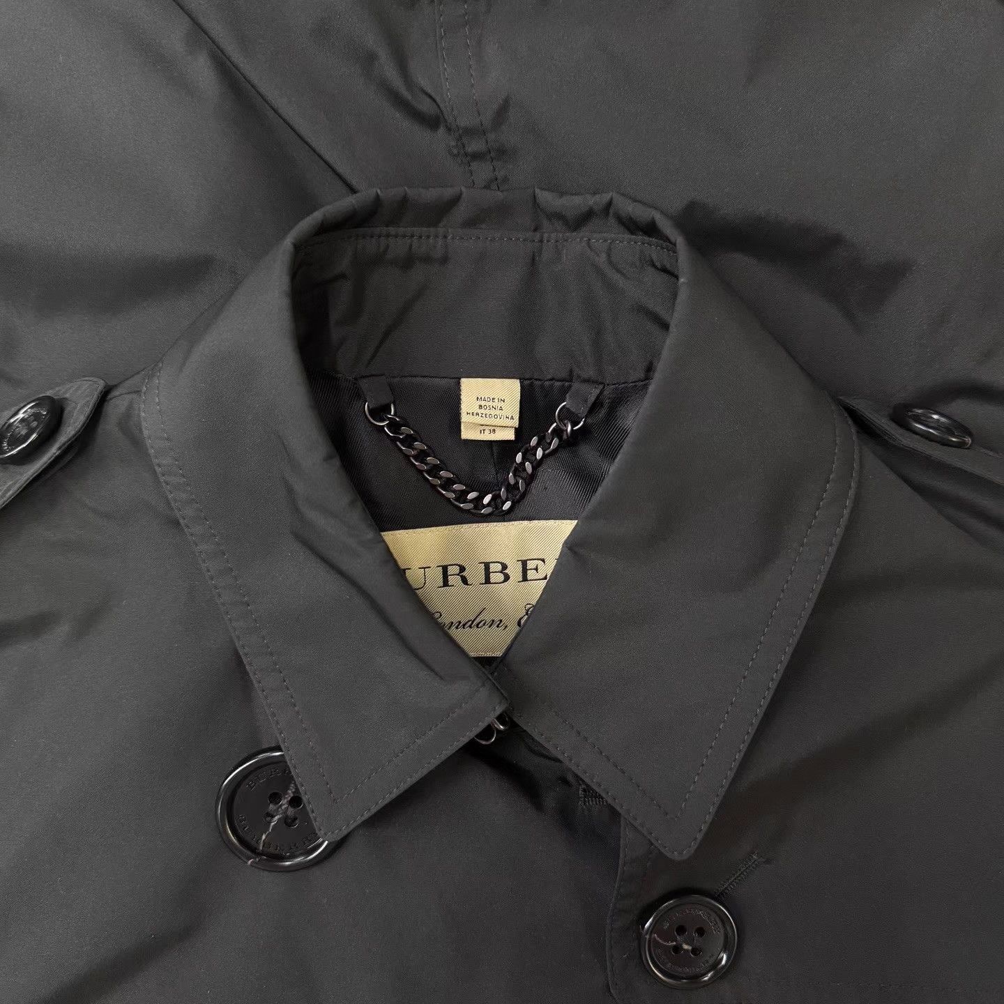 Burberry Burberry Kensington Black Trench Coat Q10 Size US L / EU 52-54 / 3 - 4 Thumbnail