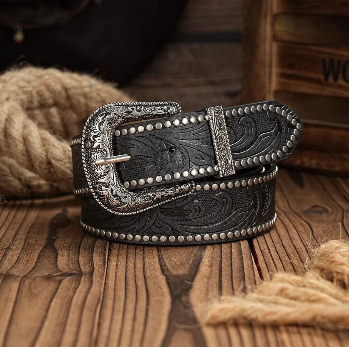 Designer × Other 120cm Natural Design Black Belt JDE Size ONE SIZE - 1 Thumbnail