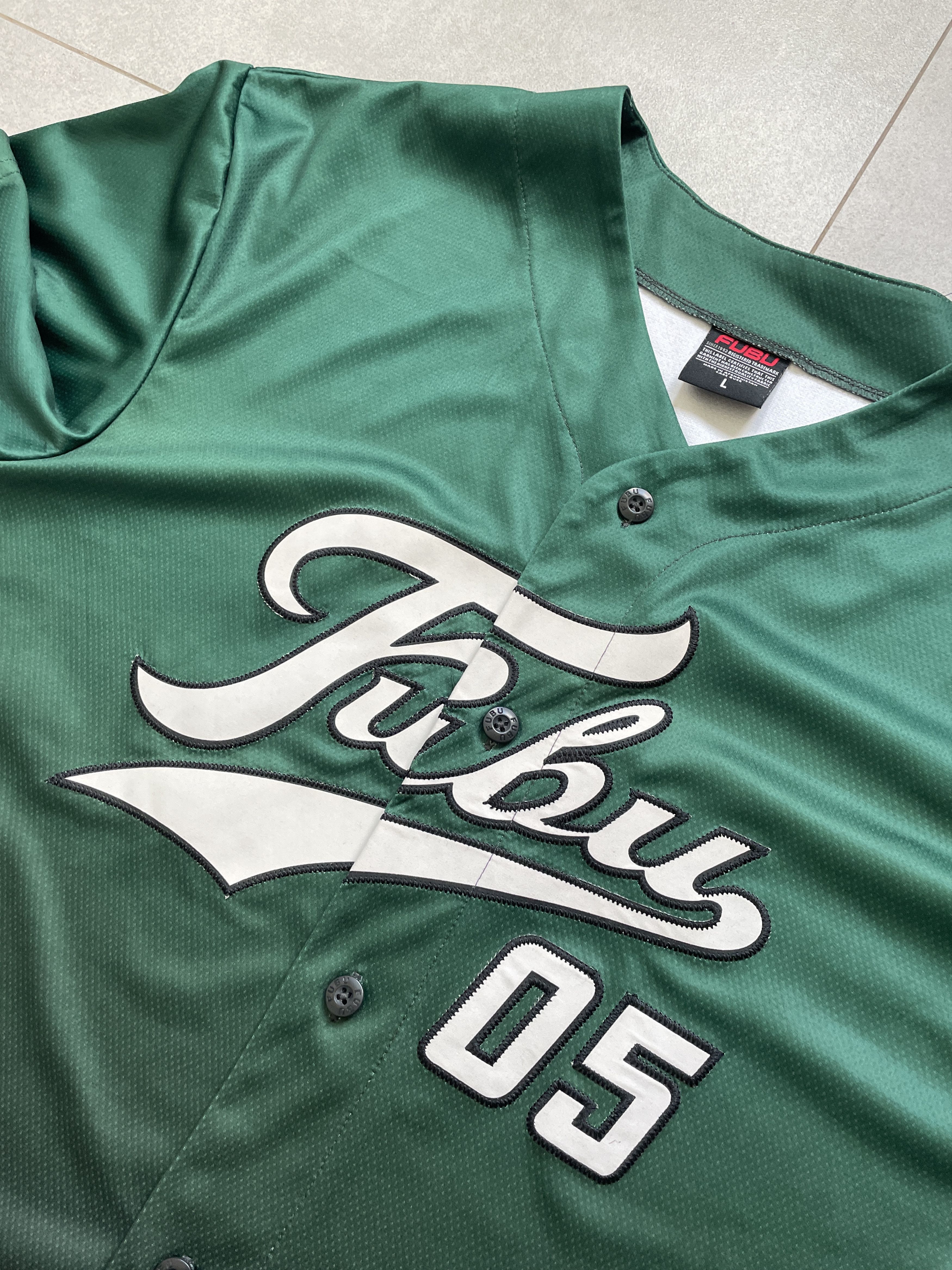 Fubu Y2K FUBU BLACK GREEN HIP HOP RAP JERSEY Size US L / EU 52-54 / 3 - 4 Thumbnail