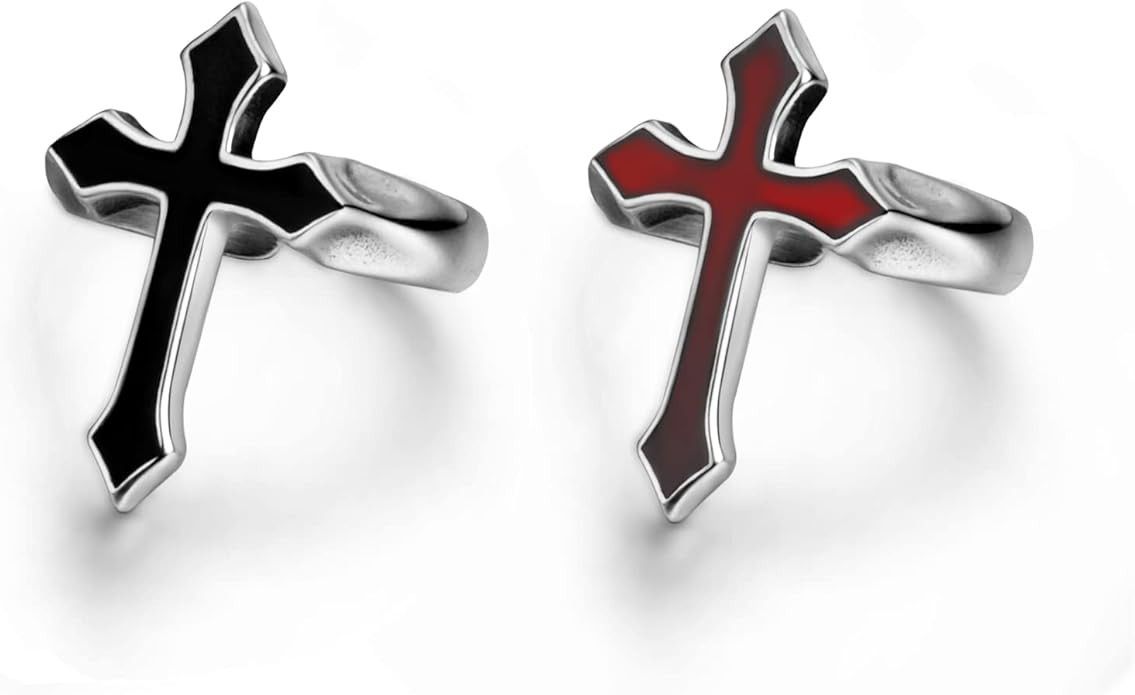 Vintage Vintage Cross Ring Size ONE SIZE - 1 Thumbnail