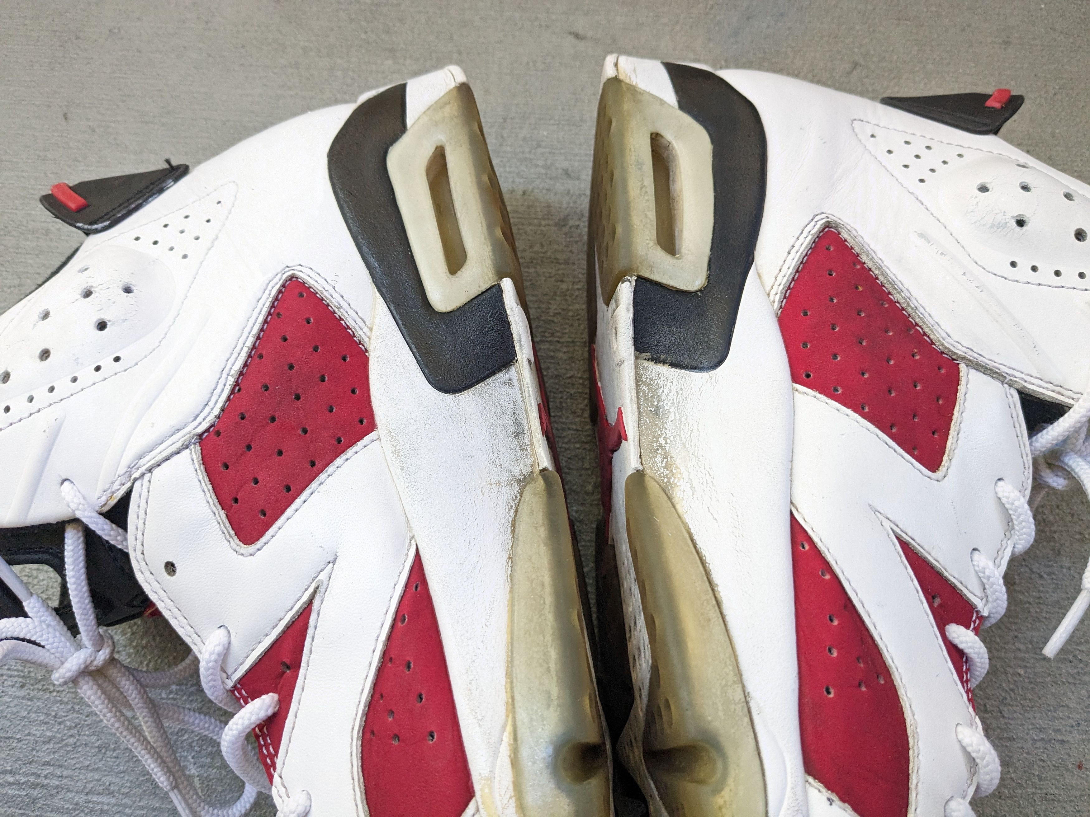 Nike Air Jordan 6 Retro Carmine 10.5 Red White 384664-160