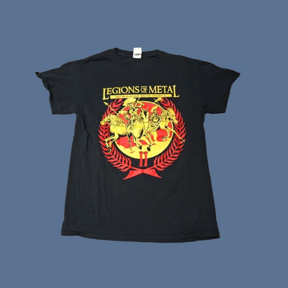 Vintage Legions Of Metal Fest Hardcore Rock Band Tour Chicago IL 2018 T-Shirt S Black Men Shirt Legions Of Metal Fest Size US S / EU 44-46 / 1 - 1 Thumbnail