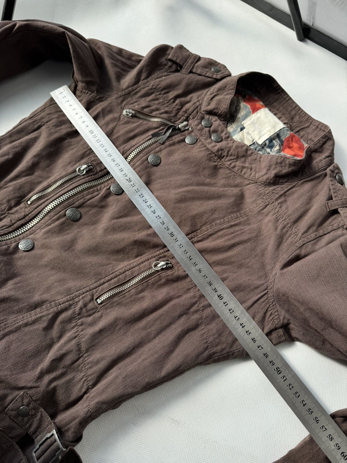 Diesel Archive Diesel Brown Corset Jacket Napoleon Style 00s Size L / US 10 / IT 46 - 20 Thumbnail
