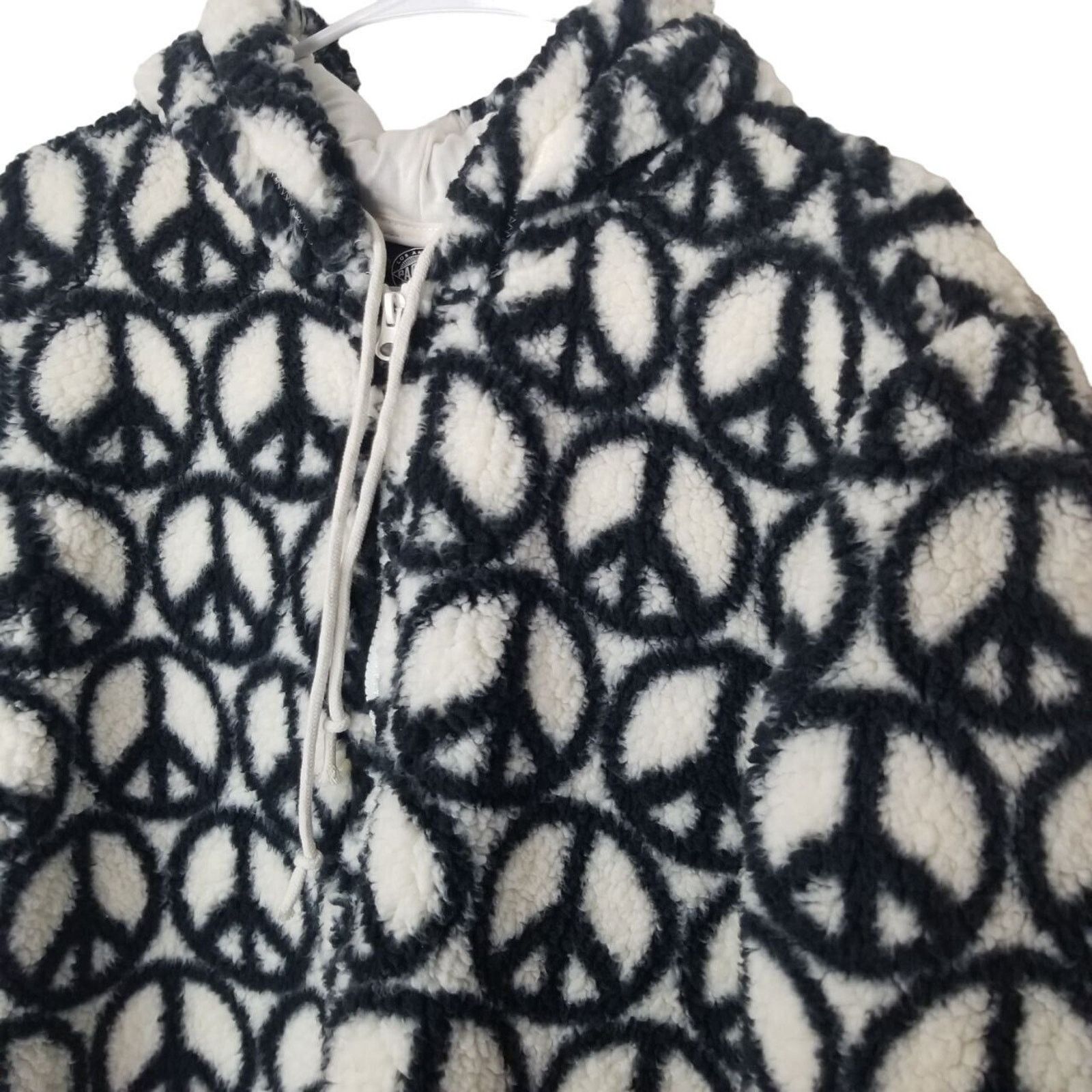 Pacsun Pacsun Womens Peace Sign Hoodie Sweatshirt Size M Full Zip Size M / US 6-8 / IT 42-44 - 6 Thumbnail