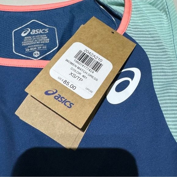 Asics NWT ASICS WOMEN MATCH DRESS NAVY BLUE SZ EXTRA SMALL XS Size 24" / US 00 / IT 34 - 4 Thumbnail