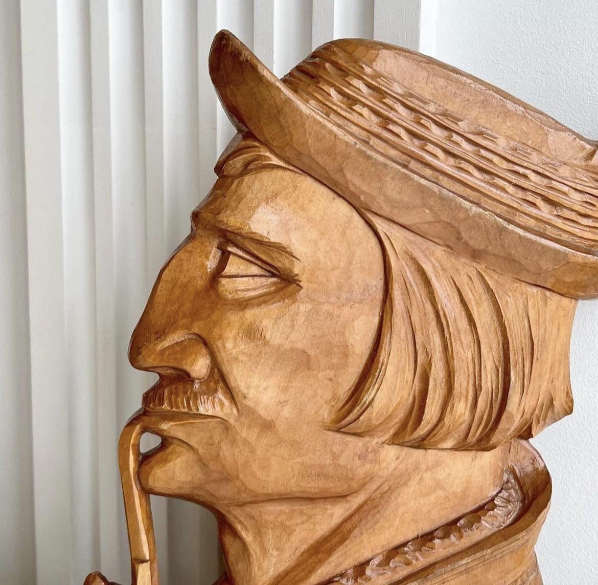 Vintage 1970 Vintage Plaque Hutsul Hand Carved Wooden Marked Size ONE SIZE - 3 Thumbnail