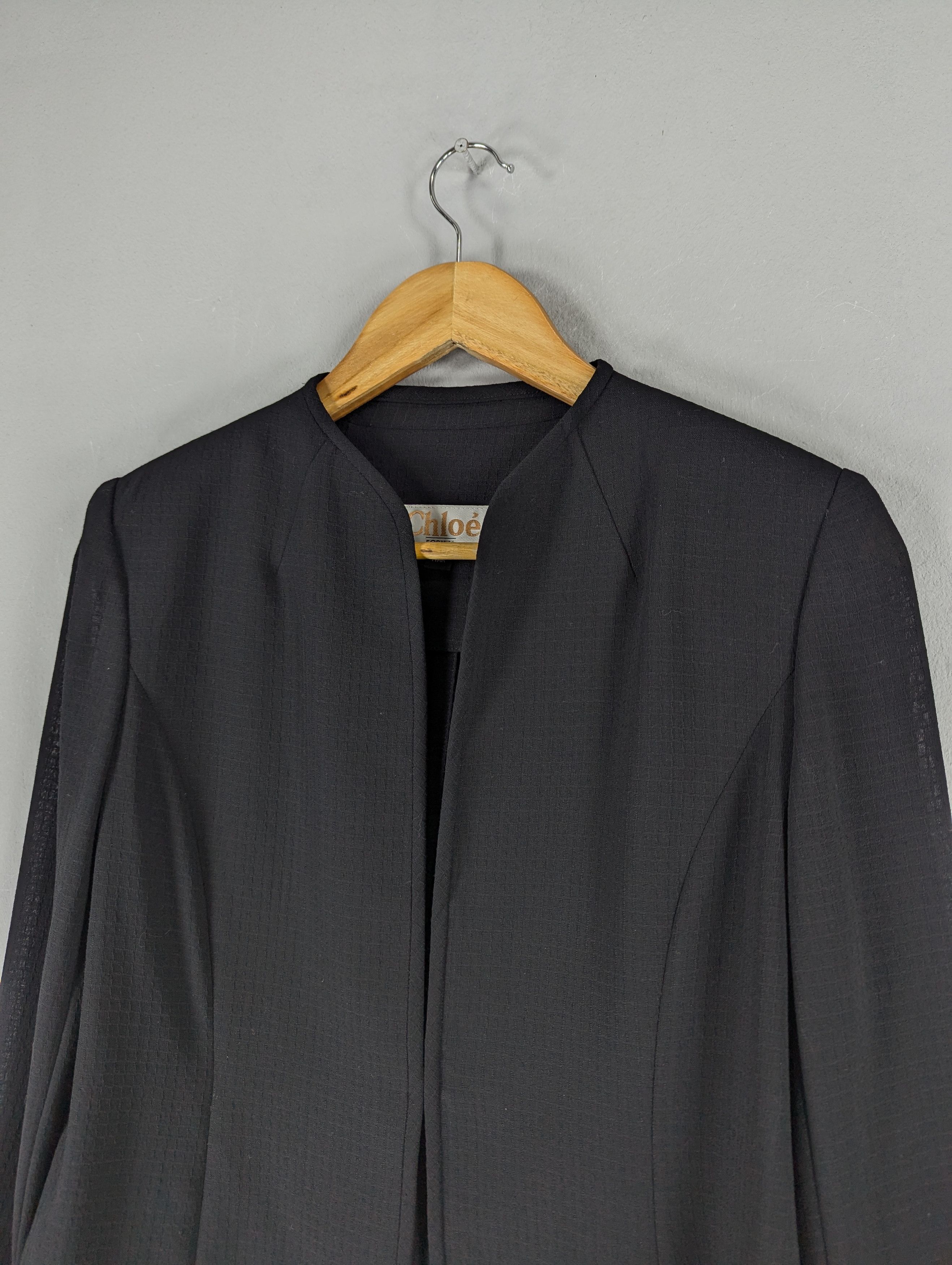 Chloe Women's Chloe Formal Black Suit Blazer Jacket Size S / US 4 / IT 40 - 4 Thumbnail