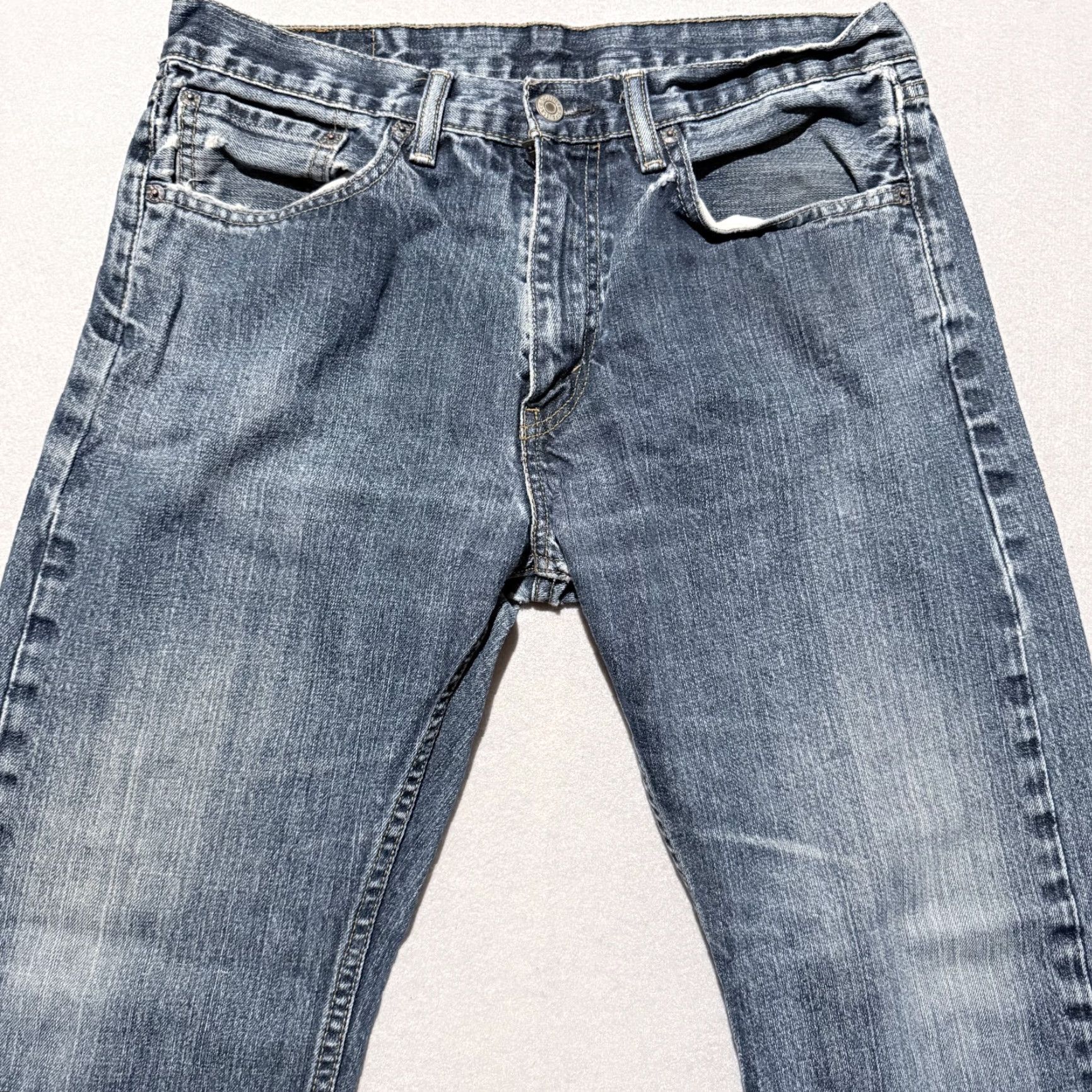 Levi's Levi’s 505 Jeans Men Blue Denim Mid-Rise Classic Straight Zip Fly - 32x27 Size US 32 / EU 48 - 3 Thumbnail
