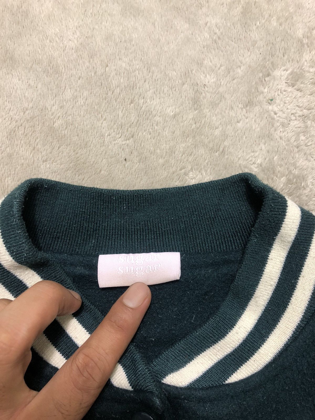Japanese Brand × Vintage Vintage Sugar Sugar S Patchwork Varsity Jacket Size US S / EU 44-46 / 1 - 6 Thumbnail