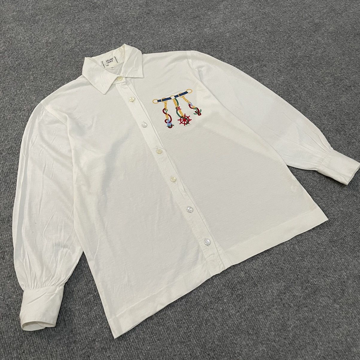 Celine Celine Paris Button Up Shirt Size XS / US 0-2 / IT 36-38 - 3 Thumbnail