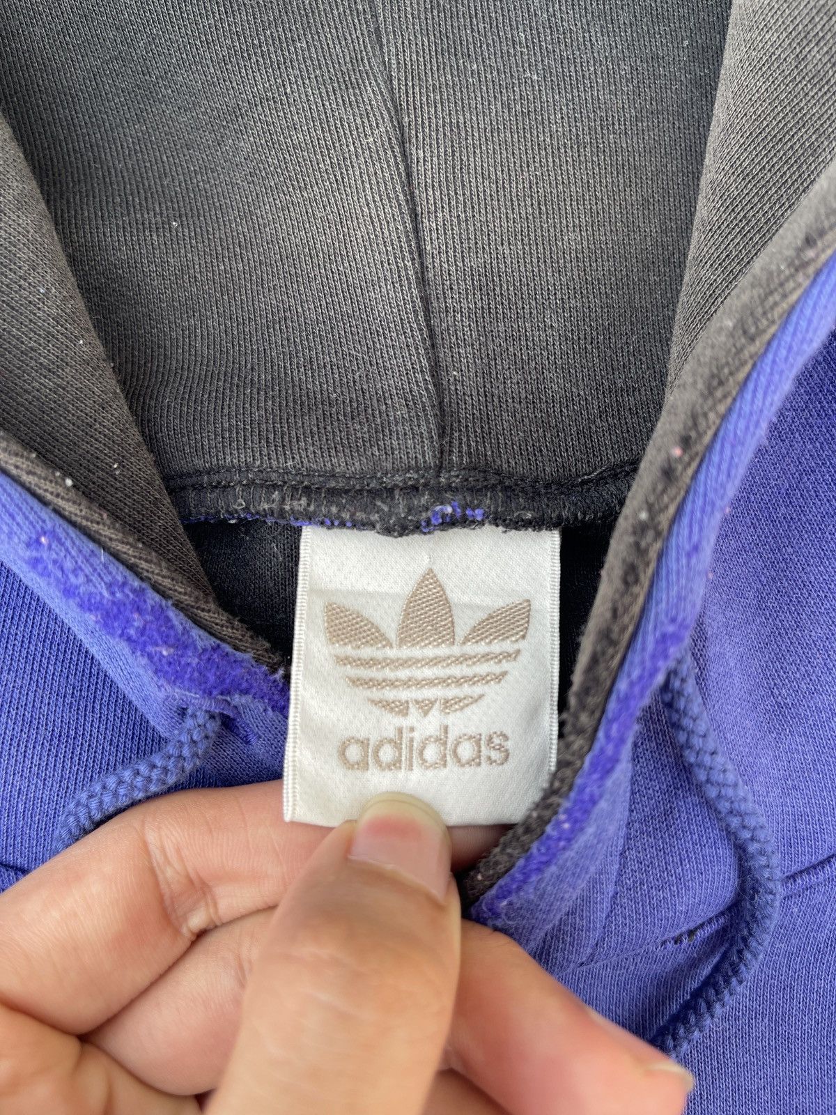 Vintage 90s Adidas Big Logo Three Stripes Hoodie
