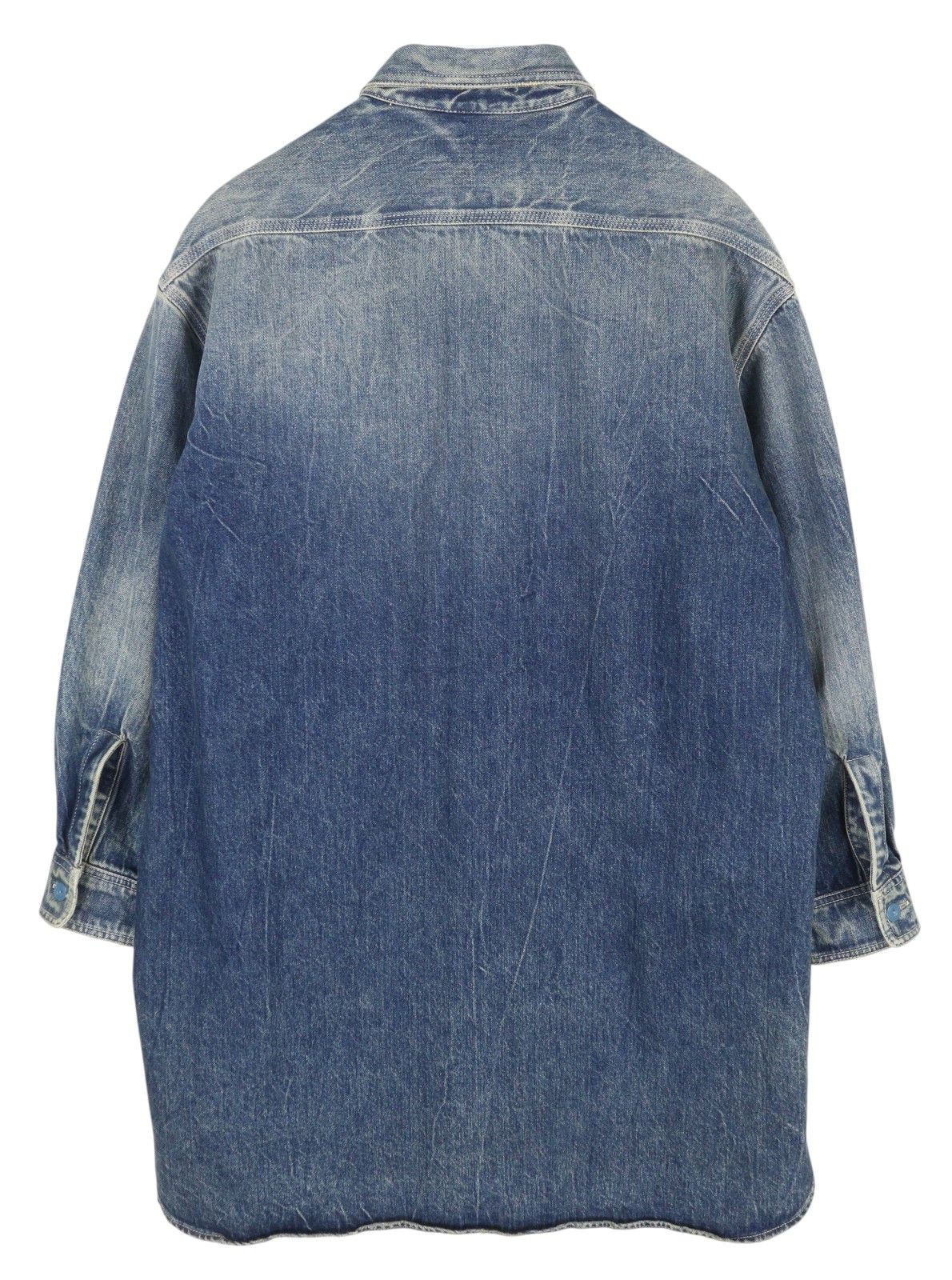 R13 USN LONG SLEEVE SHIRT M Kelly Button-Up Faded Washed 86170 Size M / US 6-8 / IT 42-44 - 2 Thumbnail