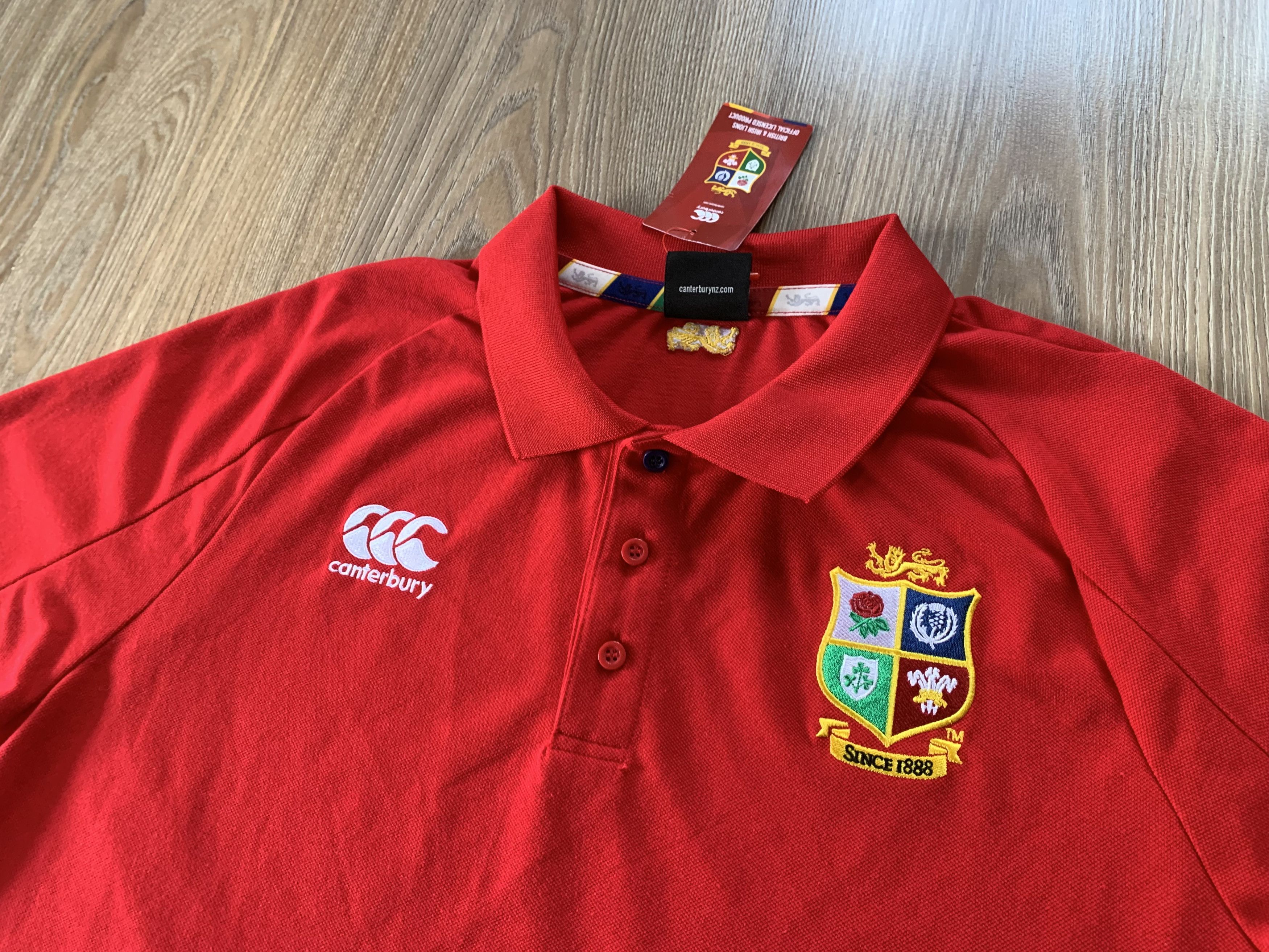 Canterbury of New Zealand Canterbury Red Rugby Polo T-Shirt Size US L / EU 52-54 / 3 - 4 Thumbnail
