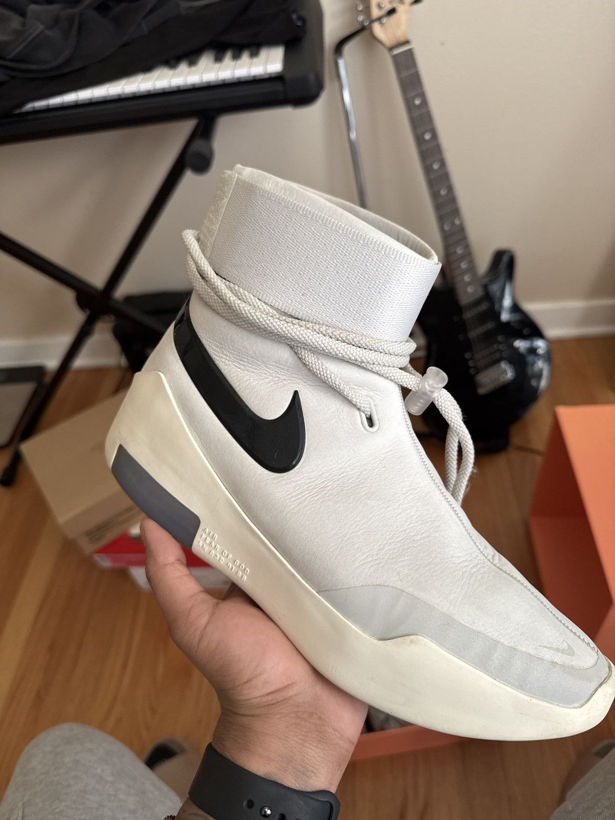Fear of God × Nike Nike Air Fear Of God 1 SA Light Bone Black Size US 8.5 / EU 41-42 - 10 Thumbnail