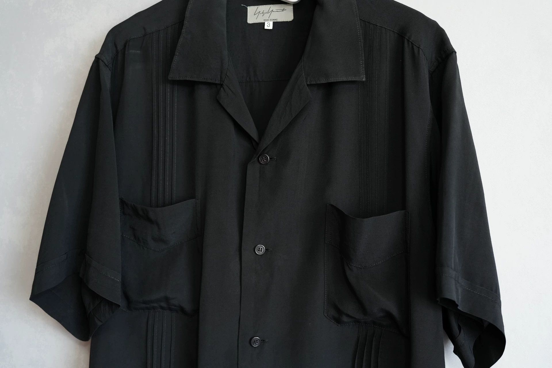 Yohji Yamamoto Yohji Yamamoto 16SS Vertical Stripe Silk Blend SS Shirt Size US L / EU 52-54 / 3 - 2 Thumbnail