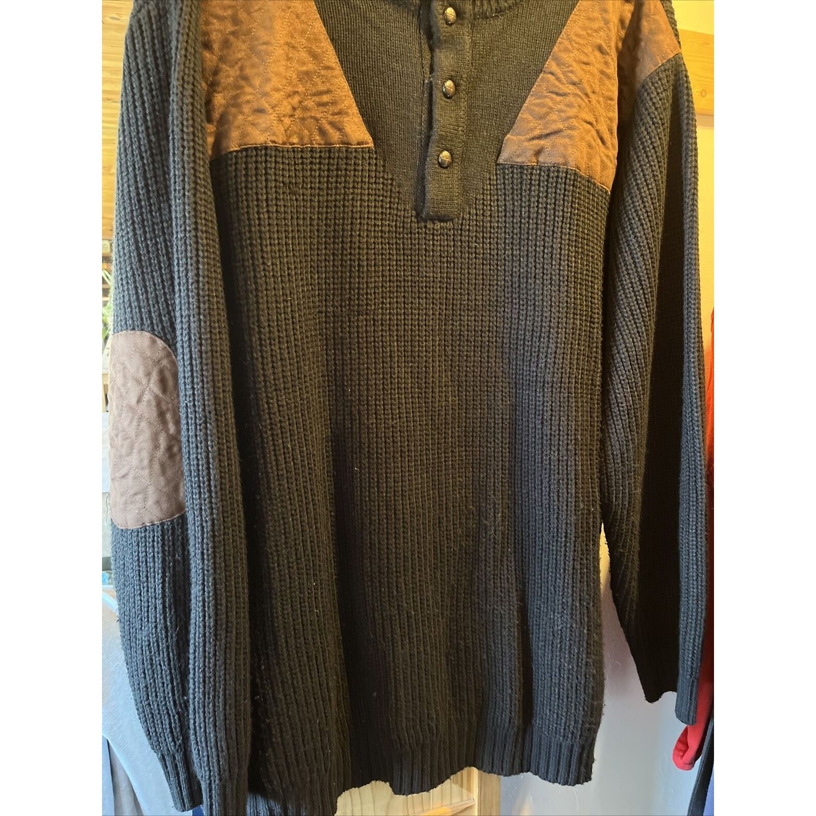 Boulder Creek Boulder Creek Sweater Men's 3XL Black Acrylic Polyester LS Size US XXL / EU 58 / 5 - 5 Thumbnail