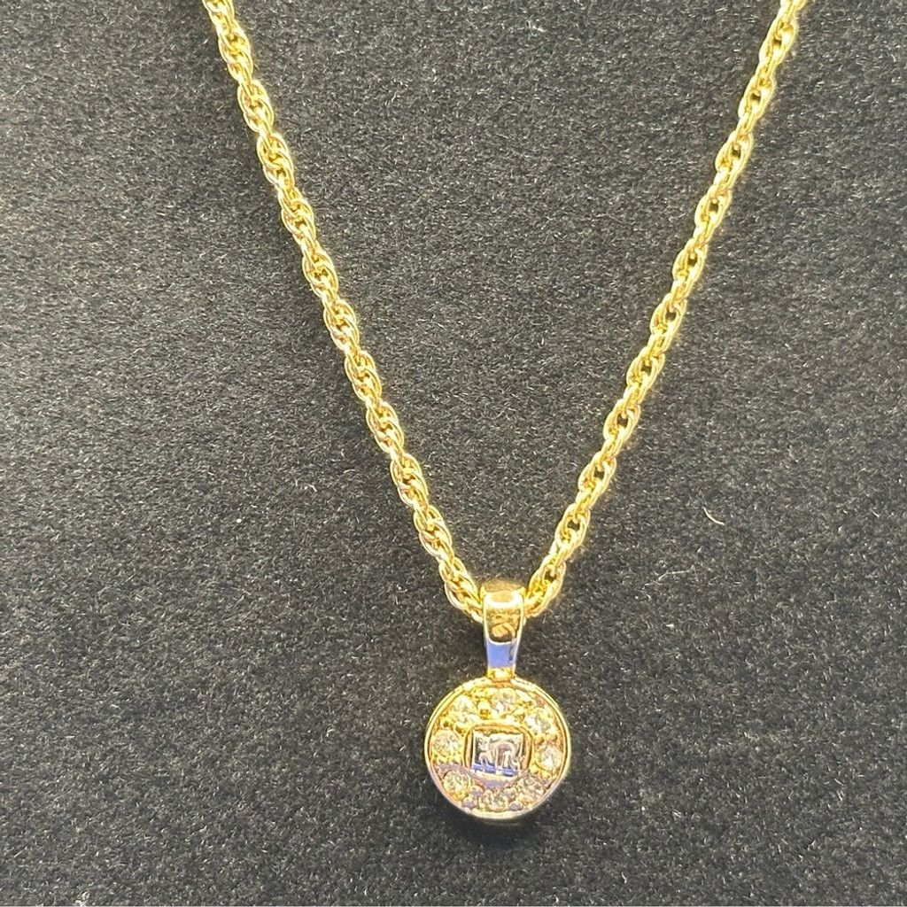Nina Ricci Nina Ricci gold and crystal petite pendant necklace Size ONE SIZE - 1 Thumbnail
