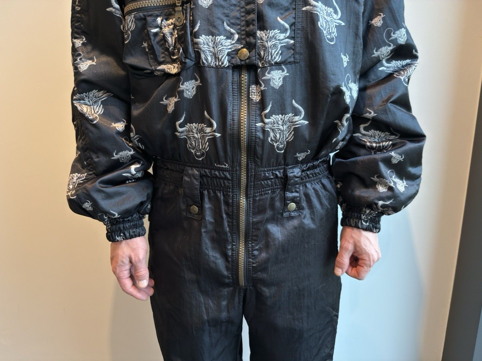 Vintage Vintage 90s Numero Uno Bulls Ski Suit One Piece Winter Women Size 30" / US 8 / IT 44 - 6 Thumbnail