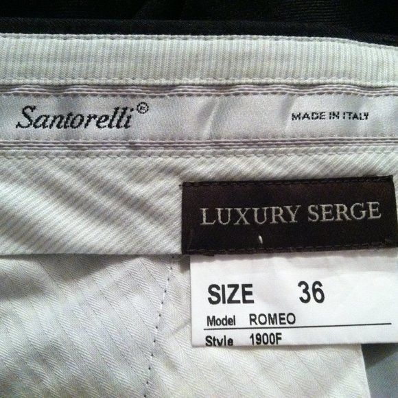 Santorelli SANTORELLI MEN'S NEW 100%WOOL DRESS PANTS SIZE: 36/33 Size 36R - 9 Thumbnail