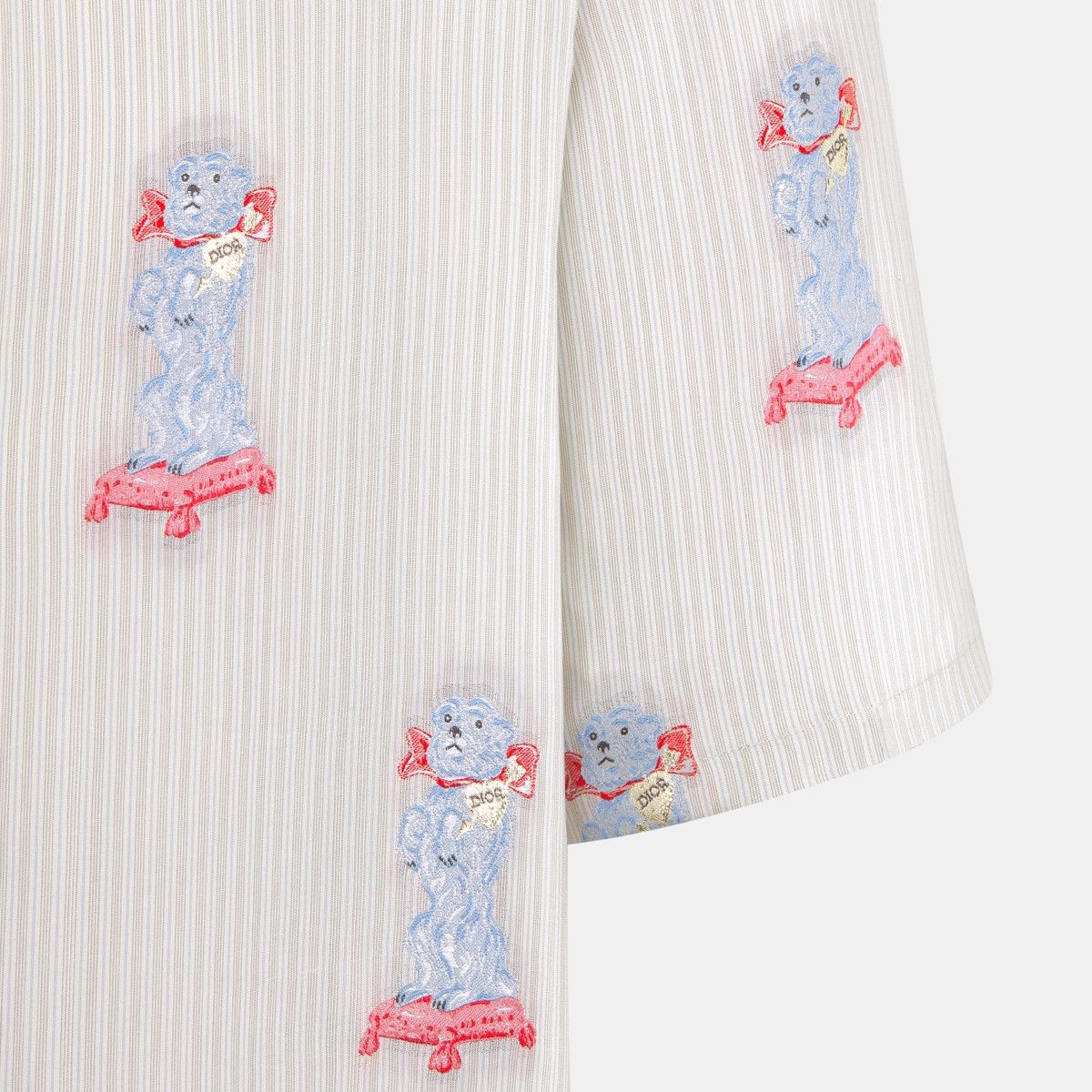 Dior o1bcso1str0226 Fluid Short-Sleeved Shirt in White Silk Size US XL / EU 56 / 4 - 3 Thumbnail