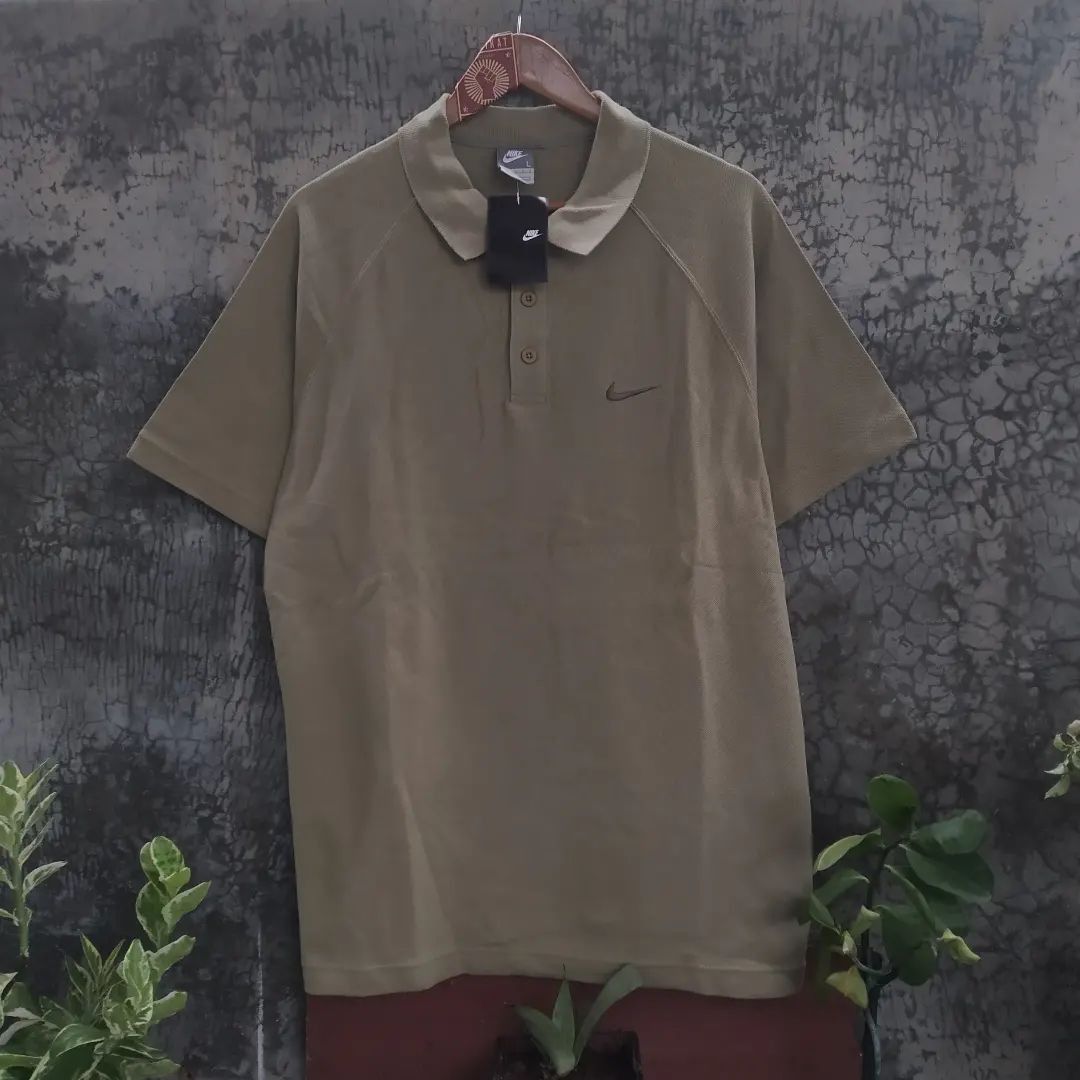 image of Nike Polo Shirt Classic October Mist Green in October Mist Green Olive, Men's (Size Large)