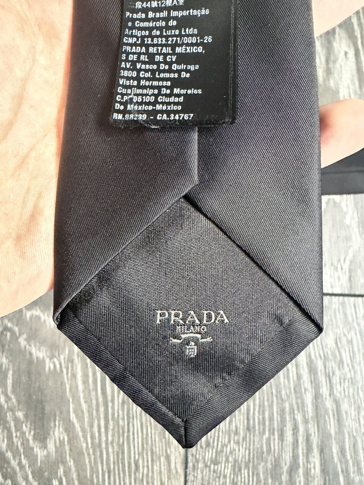 Prada prada triangle logo tie Size ONE SIZE - 4 Thumbnail