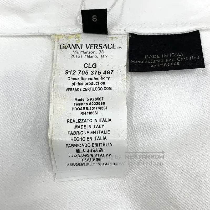 Versace Versace White Cotton Long Sleeve Men's Shirt . Size US M / EU 48-50 / 2 - 7 Thumbnail