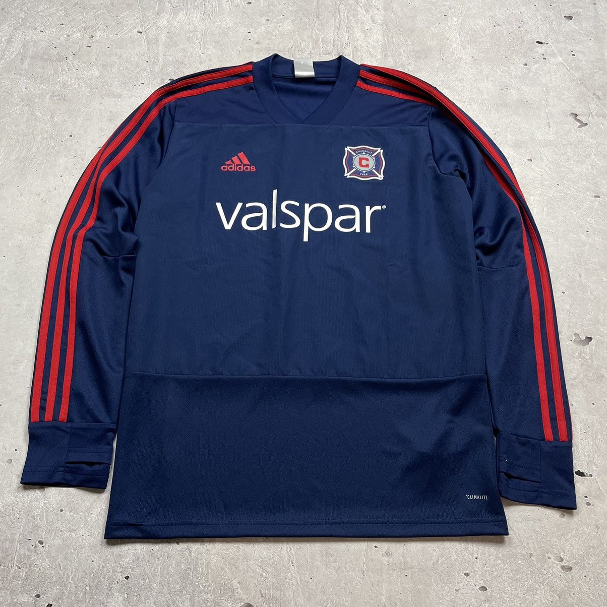 Adidas × Vintage Adidas Chicago Fire Climacool Long Sleeve Training Jersey Size US M / EU 48-50 / 2 - 2 Thumbnail