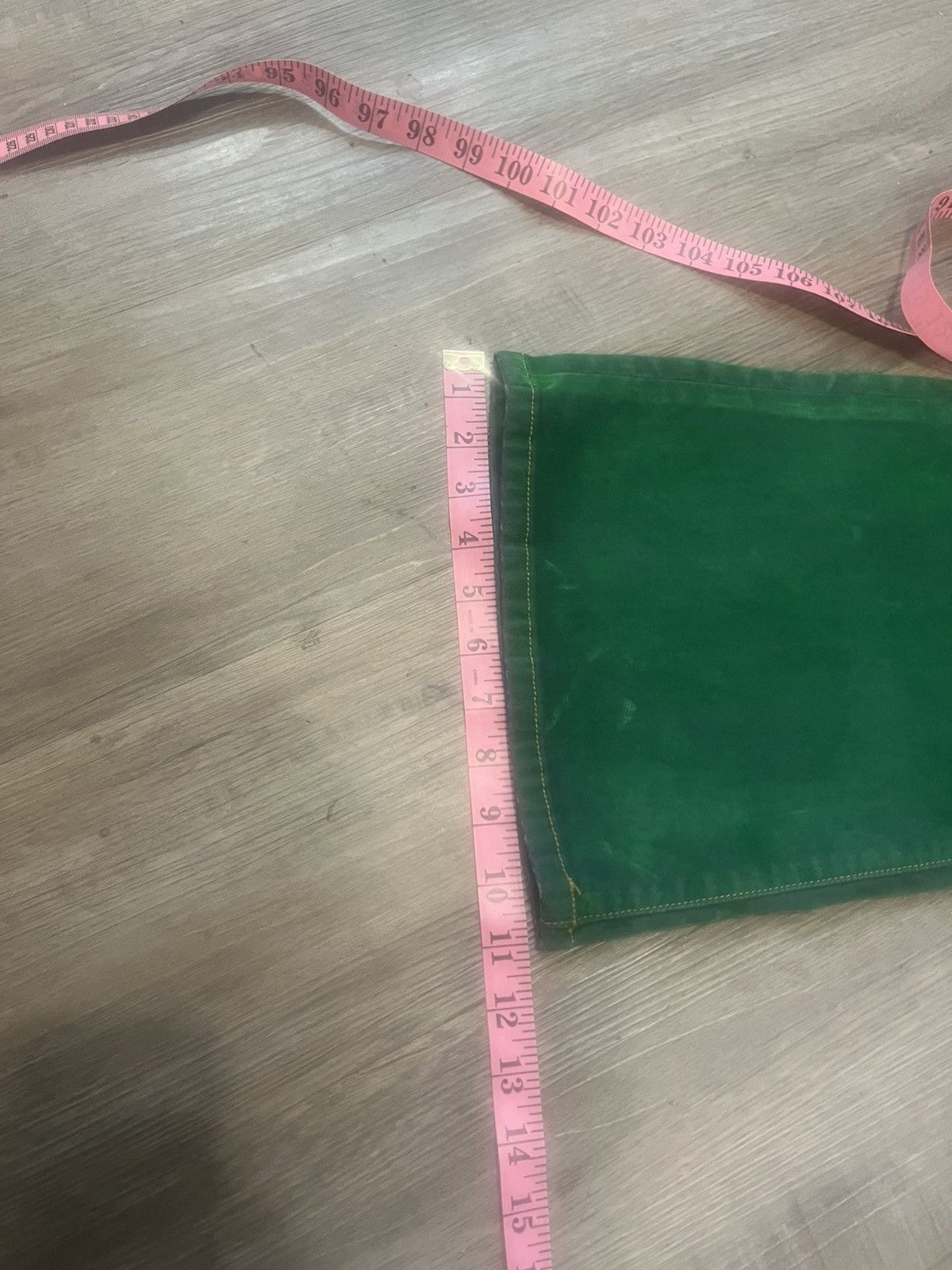 Cout de la Liberte COUT DE LA LIBERTÉ: Green Jimm y Stretch Suede Flare Jeans Size US 30 / EU 46 - 9 Thumbnail