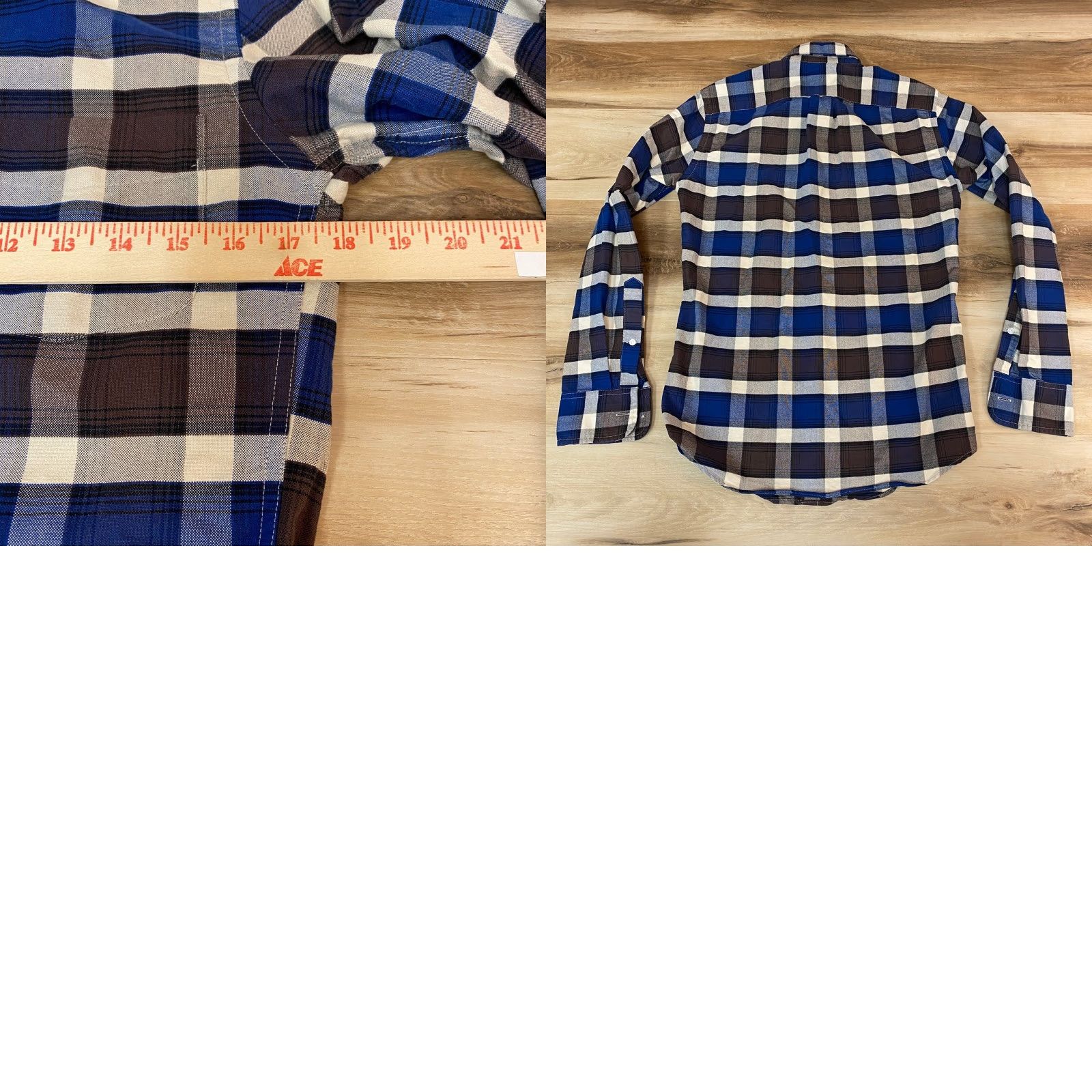 J.Crew J.Crew Oxford Shirt Mens XS Slim Fit Blue Brown Plaid Button Down Casual Shirt Size US XS / EU 42 / 0 - 8 Thumbnail