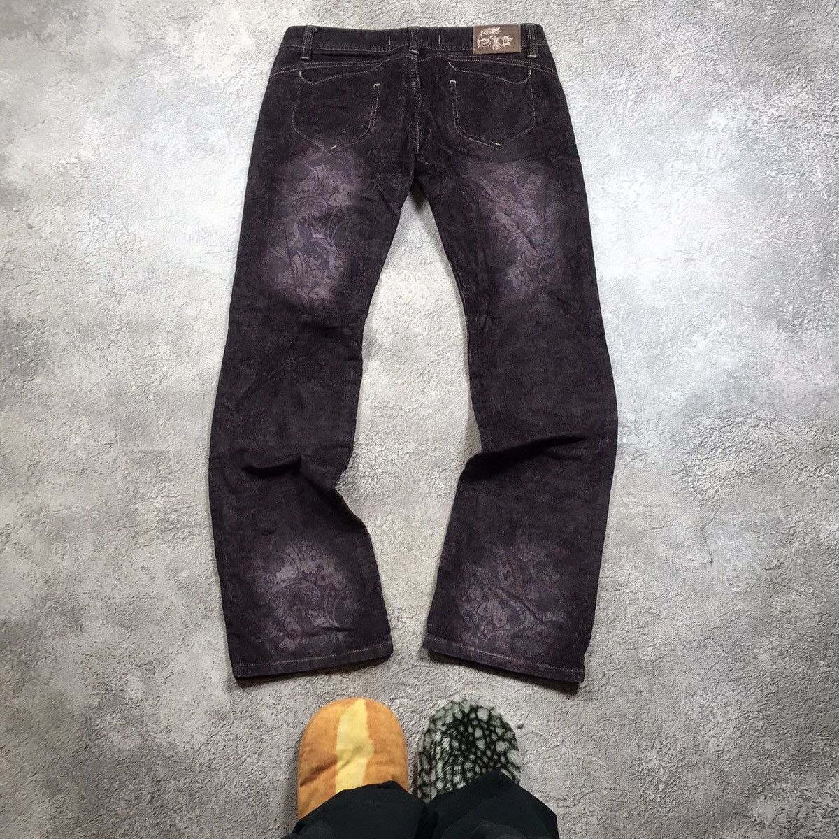 Vintage Vintage Y2K Velvet Flared Low Rise Sweatpants Grunge Slim 29 Size 29" - 4 Thumbnail