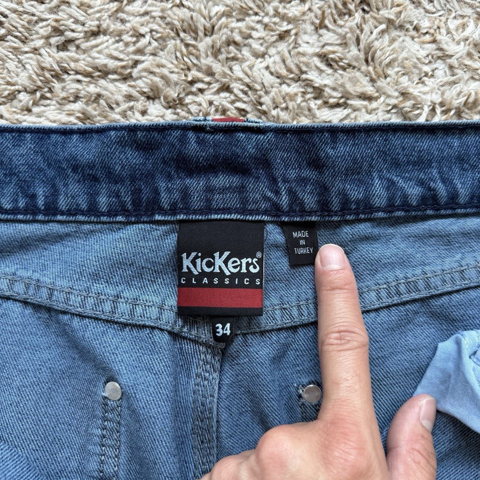 Kickers Kickers UK Denim Baggy Indigo Blue Jeans Pants Wom Size 34 Size 34" / US 12 / IT 48 - 5 Thumbnail