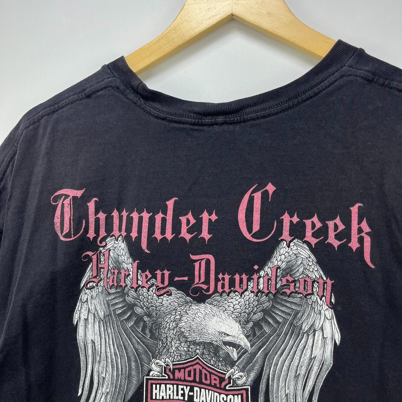 Harley Davidson Vintage Harley-Davidson Eagle Wings Goth T-Shirt 2XL Faded Size US XXL / EU 58 / 5 - 7 Thumbnail