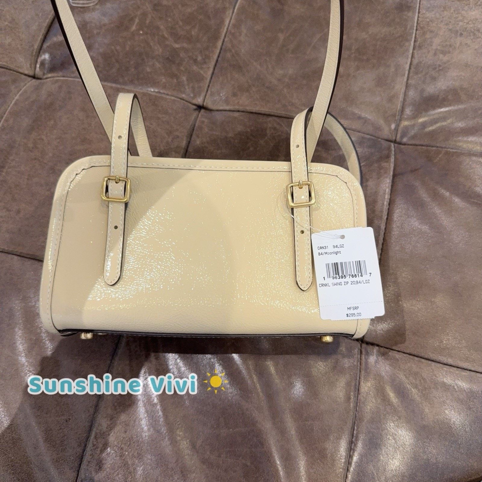 Coach NWT Coach Swing Zip Leather Shoulder Bag 20 Moonlight CAN21 Size ONE SIZE - 7 Thumbnail