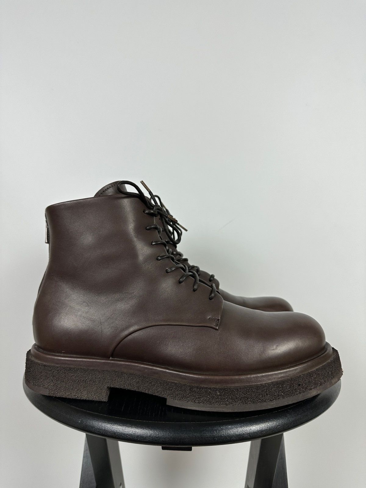 Officine Creative Lace Up Brown Leather Boots