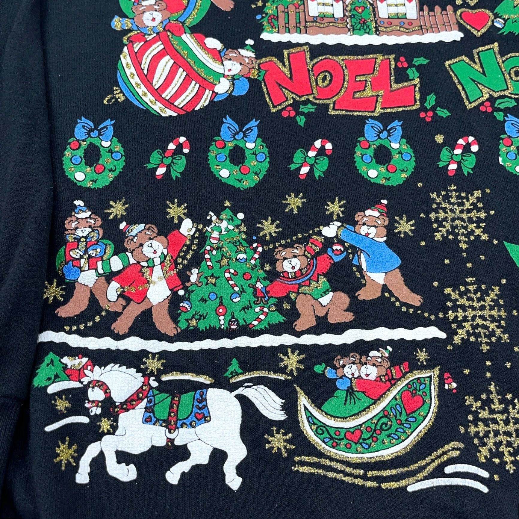 Vintage VINTAGE Saxon Cove Christmas Sweater Women L Black Crew Neck Pullover 90s USA Holiday Graphic Print Size L / US 10 / IT 46 - 5 Thumbnail