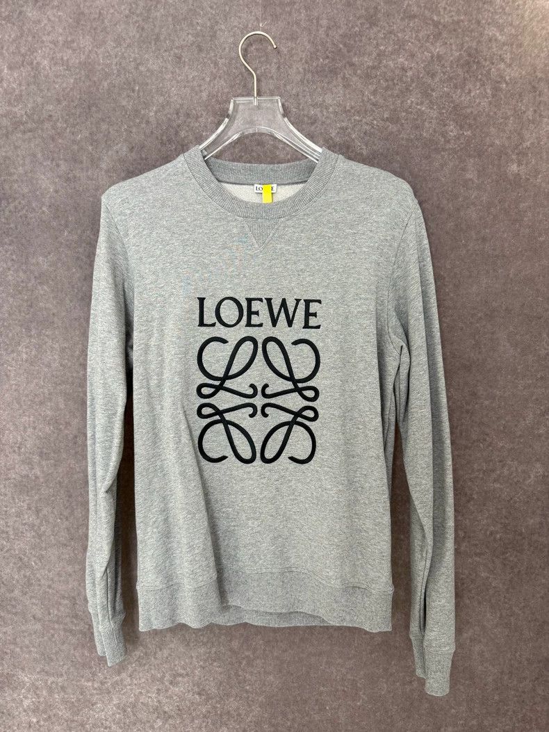 Loewe LOEWE Grey Embroidered Hoodie, Size M Size M / US 6-8 / IT 42-44 - 1 Thumbnail