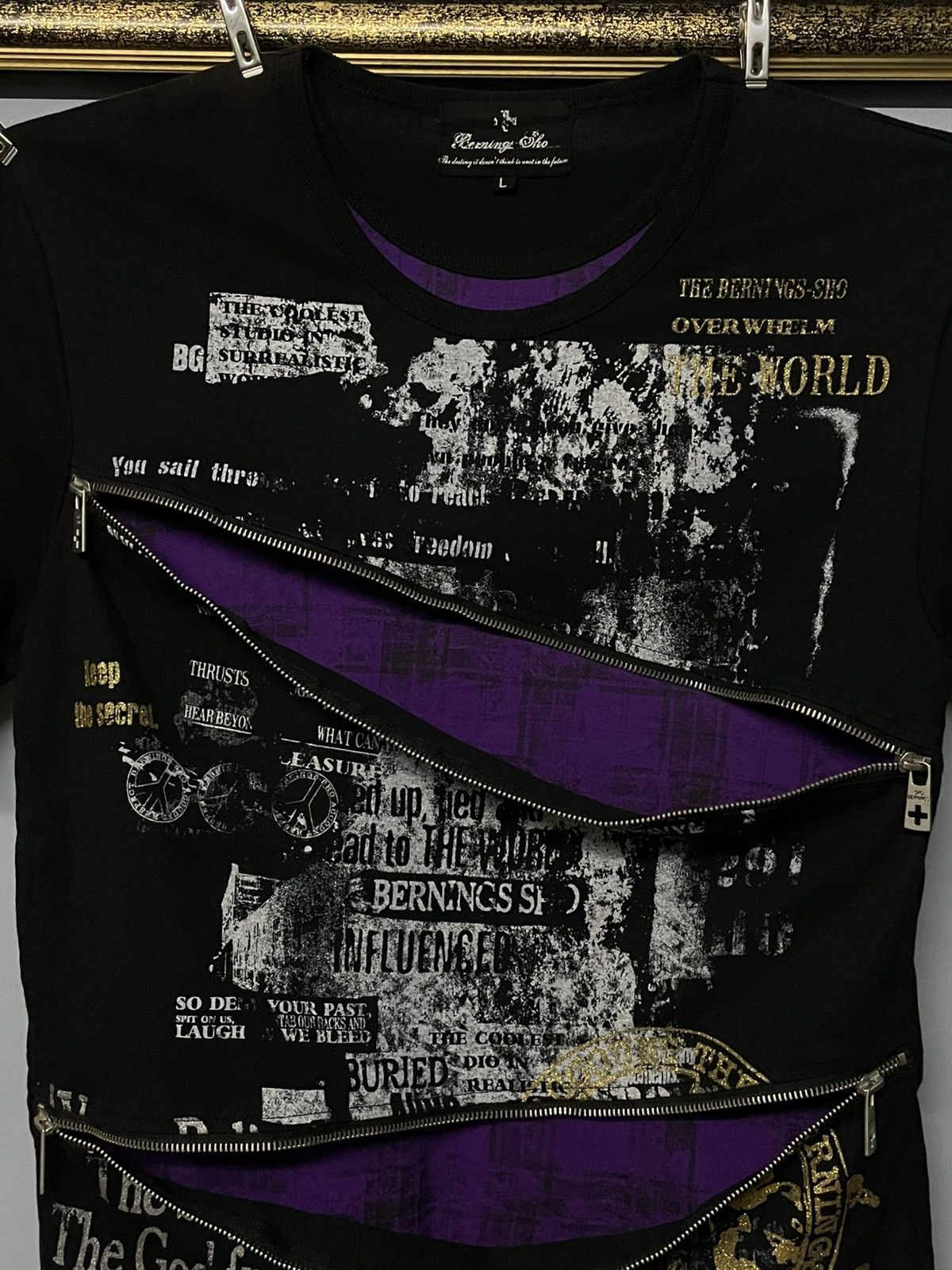 Hysteric Glamour Vintage 1990s Japan Designer Bernings Sho Punk Bondage Tee Size US S / EU 44-46 / 1 - 6 Thumbnail