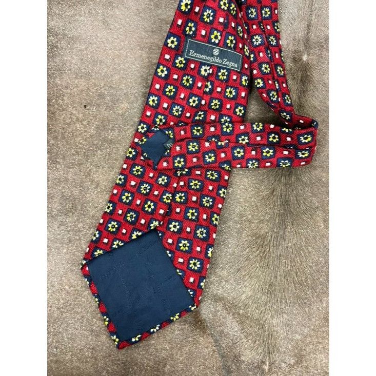 Ermenegildo Zegna Ermenegildo Zegna Daisies Preppy Silk Tie Floral Made in Ita Size ONE SIZE - 4 Thumbnail