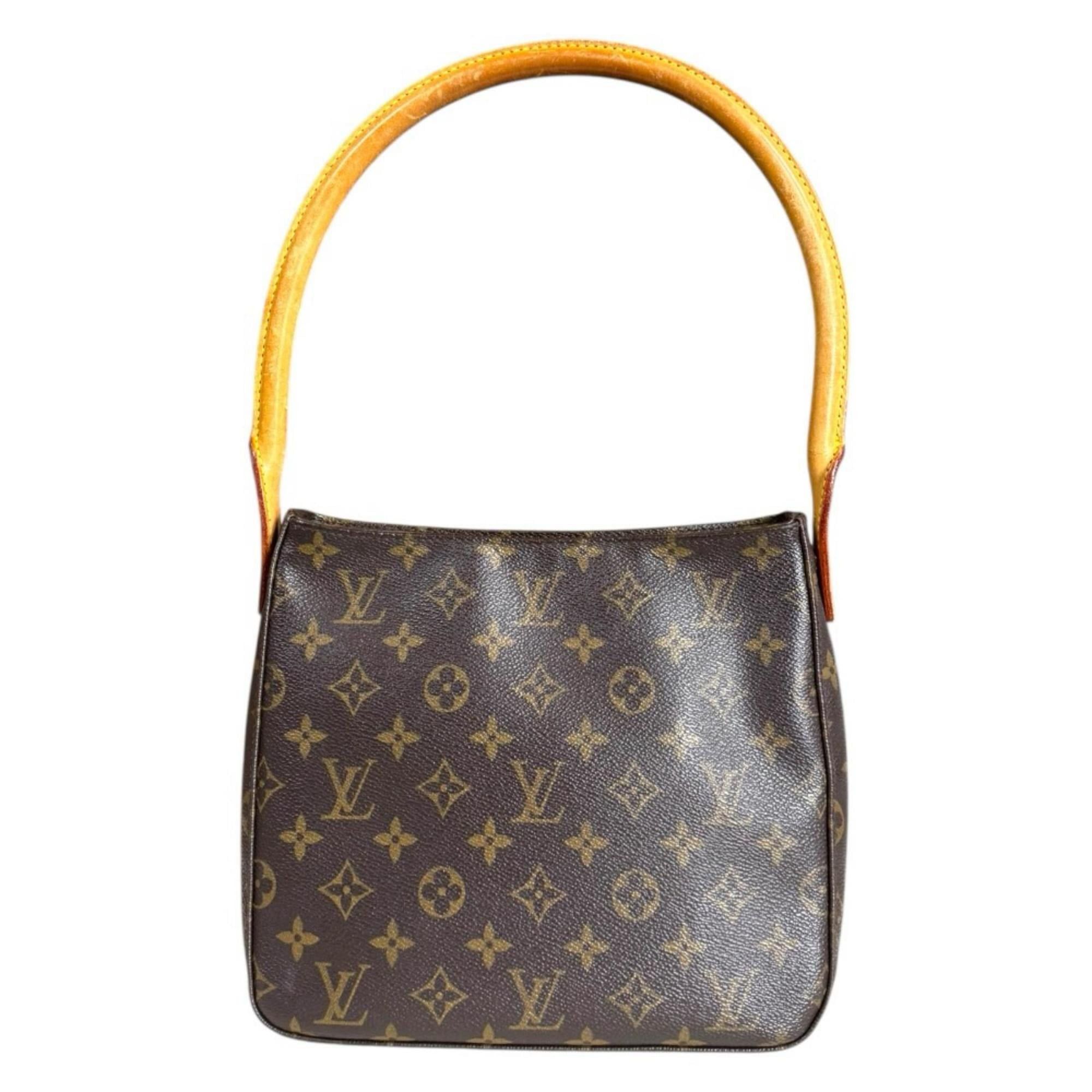 Louis Vuitton Pre-owned Louis Vuitton Looping MM Monogram Shoulder Bag in Brown Canvas (M51146) for Women. Size ONE SIZE - 1 Thumbnail