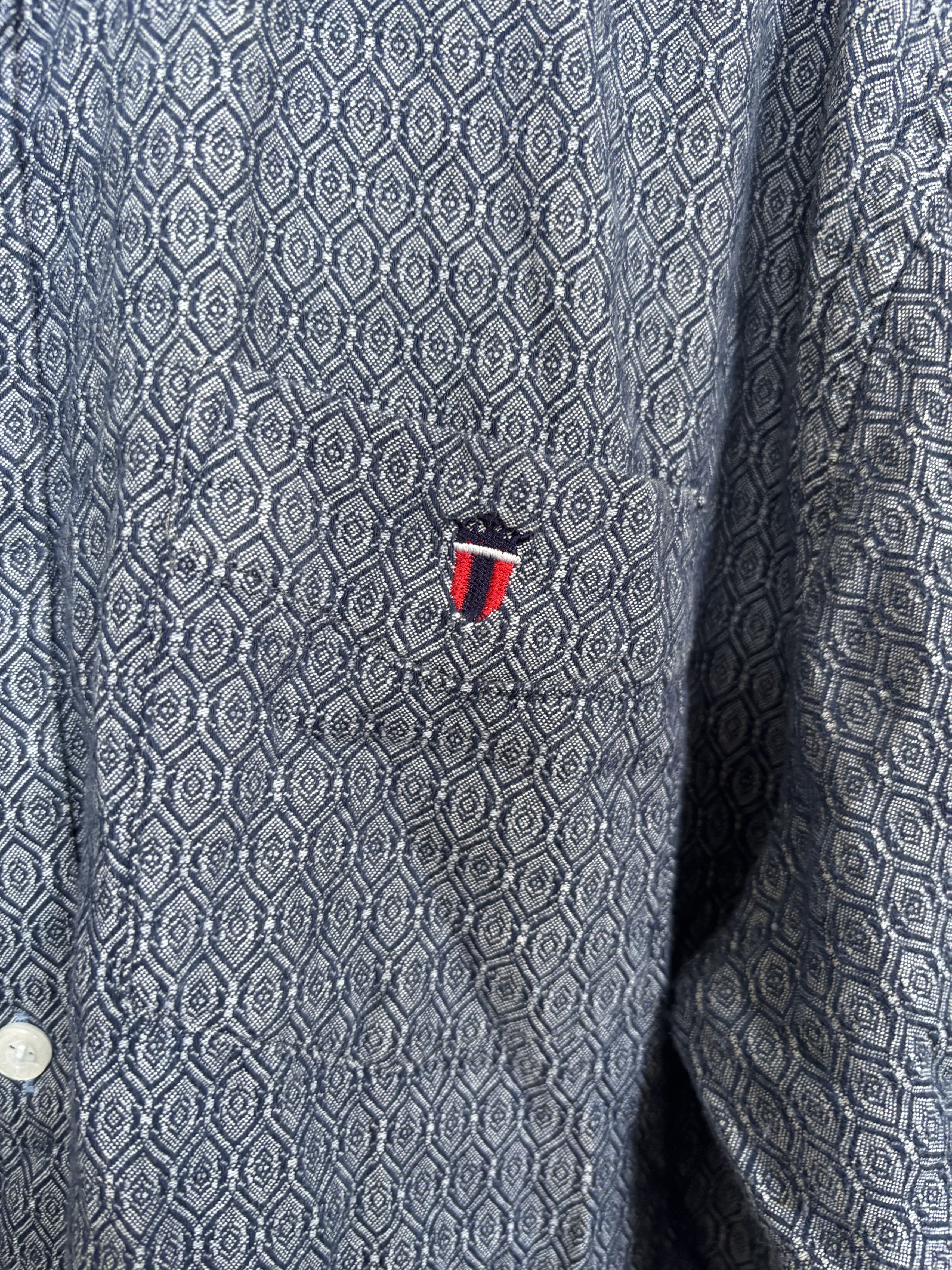 Louis Philippe Louis Philippe Blue Patterned Button Up Size US XL / EU 56 / 4 - 2 Thumbnail