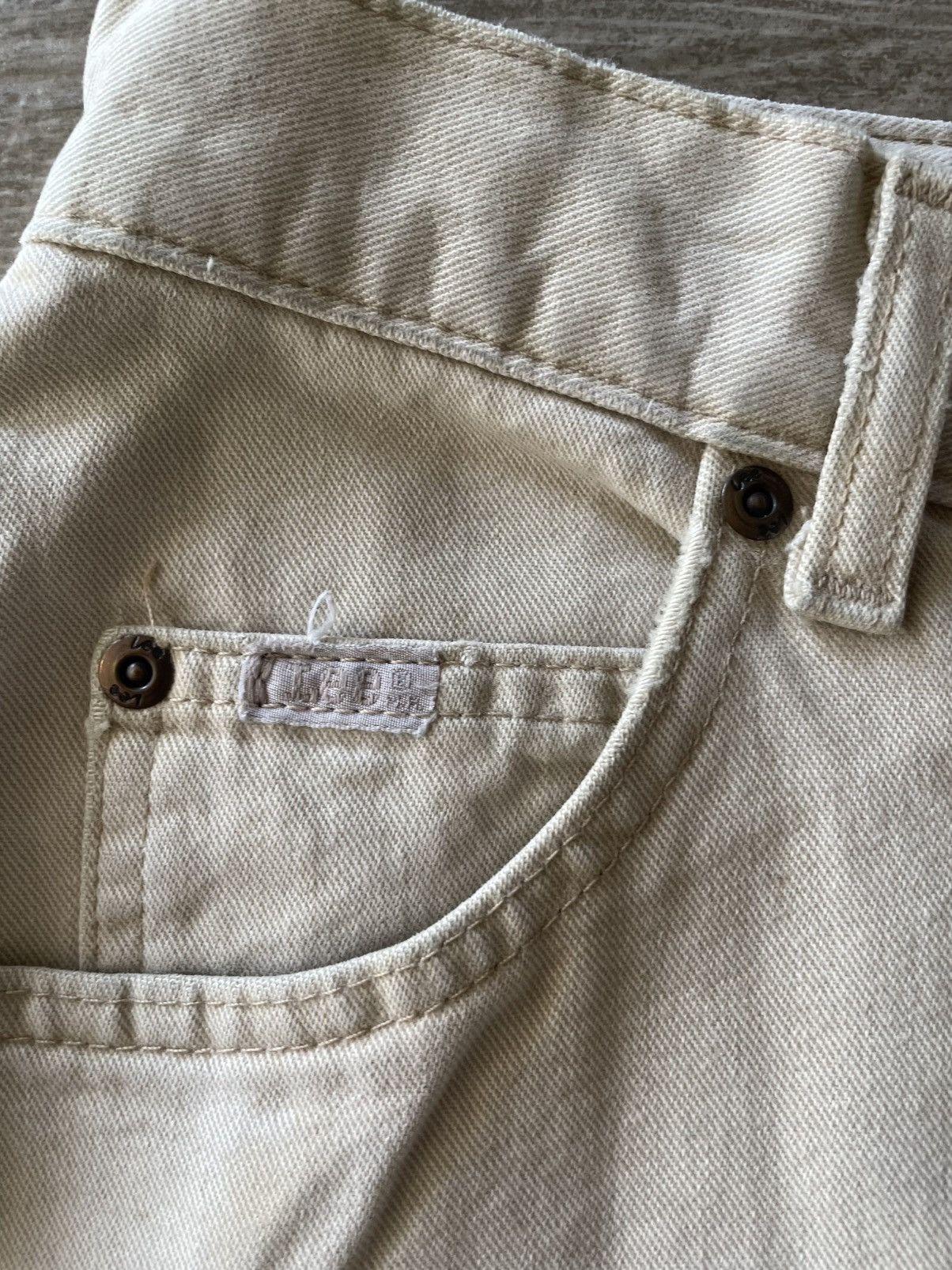 Lee Lee cream denim trousers Size US 32 / EU 48 - 2 Thumbnail