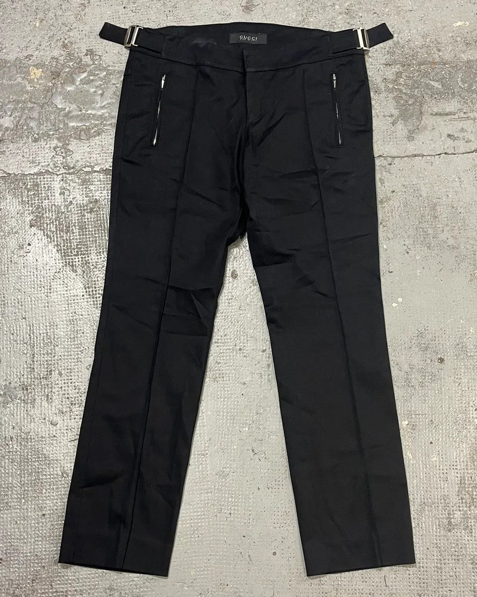 Gucci Gucci Black Zip Slim Tailored Pants Size US 34 / EU 50 - 1 Thumbnail