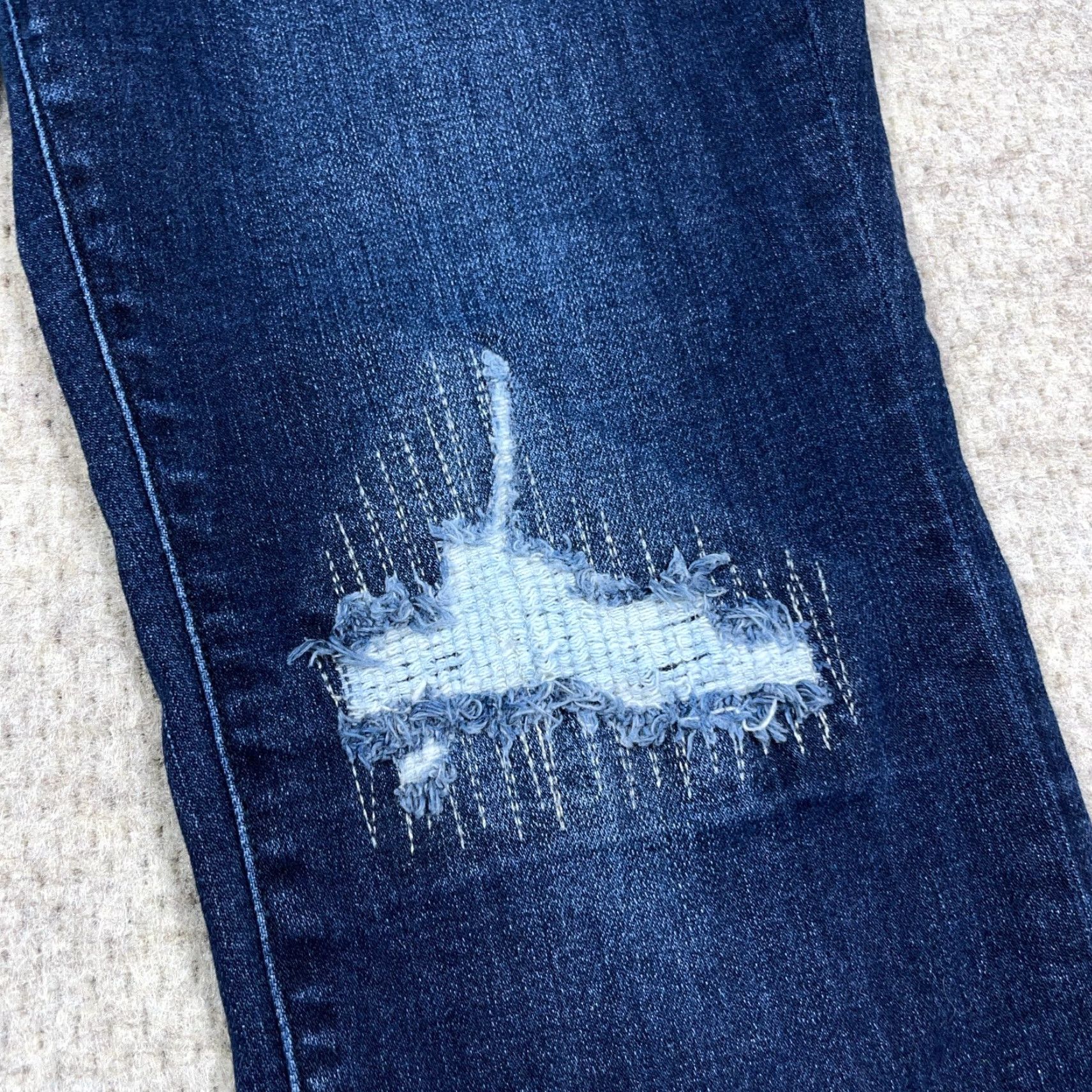 Vintage Judy Blue Jeans Women 11 30 Boyfriend Fit Dark Wash Distressed Faded Holes A7 Size 30" / US 8 / IT 44 - 5 Thumbnail