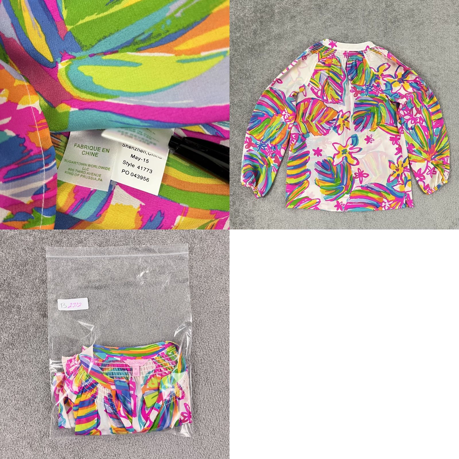 Lilly Pulitzer VINTAGE Lilly Pulitzer Elsa Silk Blouse Women XS Floral Casual Summer Beach Top Size XS / US 0-2 / IT 36-38 - 8 Thumbnail