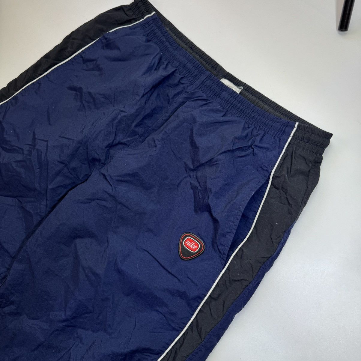 Nike Vintage Baggy Nylon Nike Pants Blue Y2K Size US 35 - 3 Thumbnail