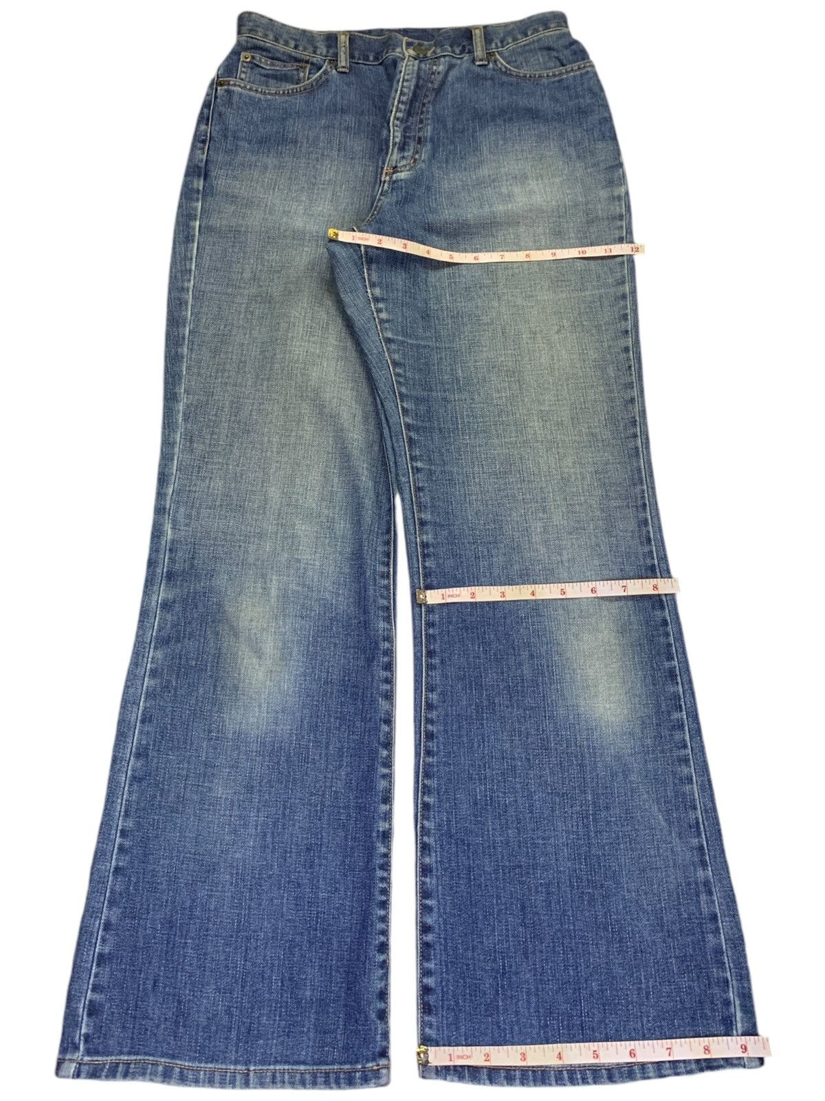 Japanese Brand Vintage Japanese Brand Mud Wash Flare Jeans Size 29" - 14 Thumbnail